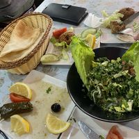 Dolma, tabbuleh and falafel  at Damasquino in Cordoba