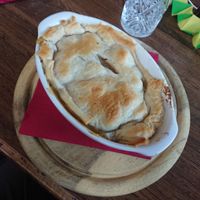 The Special Pie of the Week, filled with mushrooms, carrots and potatoes! Amazing. at The Kings Arms in Nuremberg