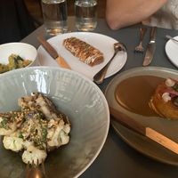 vegan 4 course menu (that’s 3) - very delicious  at Neue Taverne in Zurich