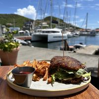 vegan burger  at Lagoonies Bistro & Bar in Cole Bay