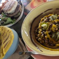 Vegan chickpea curry at Lagoonies Bistro & Bar in Cole Bay