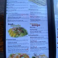 Menu  at Ying's in Hyannis
