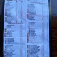 Sushi menu  at Ying's in Hyannis