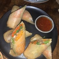 Vegan spring rolls  at Hamachi in Cartagena