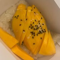 Mango sticky rice at Bay View Thai Kitchen in Depoe Bay