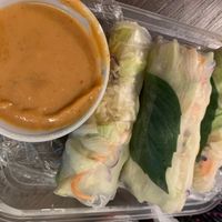 Tofu salad rolls with peanut sauce  at Bay View Thai Kitchen in Depoe Bay
