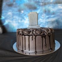 View from the decorated side (plus my own candle) at The Cake People in Keilor Park