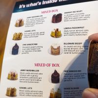 Cake descriptions at The Cake People in Keilor Park