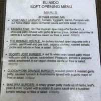 Menu at Shaka - Lio Beach in El Nido