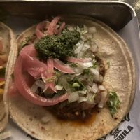 Vegan chorizo taco  at Dirty Taco + Tequila in Rockville Centre