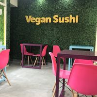 Inside restaurant at Vegan Sushi in Buenos Aires