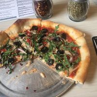 Sorry, couldn’t take a picture before tearing into this 😩 this is what was made when we asked for Dangerous Minds to get creative with our vegan pie! The best hidden gem! at Dangerous Minds Brewing Co in Pompano Beach