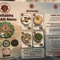 Menu   at Amitabha Vegan in Fresh Meadows