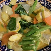 Vegetable & tofu red curry  at Sweet Chilli in Phuket