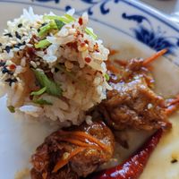 Spicy lemongrass chicken at Vegan Sun in Provo
