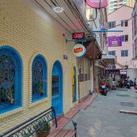 Side street at Sugam Vegetarian in Bangkok