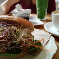 Seitan Bagel at Cafe Vux in Berlin