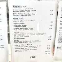 menu  at Cafe Vux in Berlin