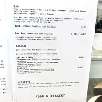 menu  at Cafe Vux in Berlin