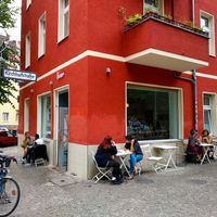 Outside of Vux at Cafe Vux in Berlin