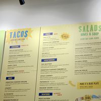 Menu  at Tacodeli in Dallas