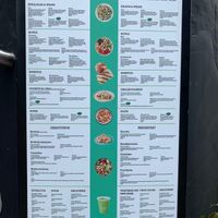 Menu at freshii in Lima