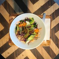 Umami salad with extra falafel  at freshii in Lima