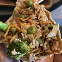 Teriyaki burrito with extra tofu  at freshii in Lima