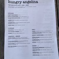 New Menu 4/1/2022  at Hungry Angelina in Long Beach