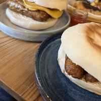 Vegan stottie  at The Boatyard in North Shields