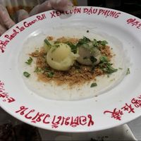 with mango and peanut ice cream  at A-Zhu Peanut Ice Cream Roll in New Taipei City