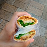 The ice cream with peanut candy at A-Zhu Peanut Ice Cream Roll in New Taipei City