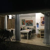 One of several seating areas at Bamboo Place in Panglao