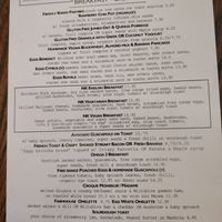 Menu at Natural Kitchen in East London