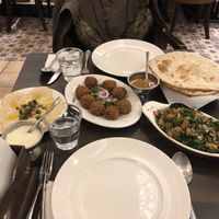 I shared with a friend! Everything is vegan accept of the one yogurt dip. at Petra in Seoul