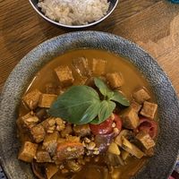 Vegan tofu curry. Big portion, well seasoned!  at Smokvica - Kralja Petra in Belgrade