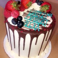 Chocolate mousse berry cake at Cake Vegan Bakery in Dover