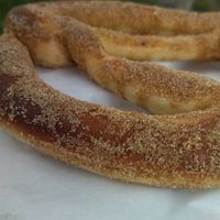 Cinnamon pretzel at Knot Artisan Coffee & Pretzels in Richmond Upon Thames