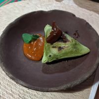 One of the vegan courses (I believe this was dessert!) at Teocintle - Tika'aya in Oaxaca