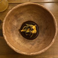 Mole coloradito, chile pasilla stuffed with mushrooms(and maybe something else) topped with carrot at Teocintle - Tika'aya in Oaxaca