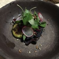 3rd course - delicious cooked veg layers  at Teocintle - Tika'aya in Oaxaca