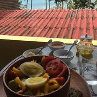 vegan-boiled-egg and veggie salad at MY Vegan Food Shop & Cafe in Koh Samui