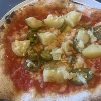 Potato, jalapeño and honey   at Grumpy's Bar + Wood Fired Pizza in Farsley
