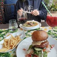 mexican burger and vegetable ramen at Vegan Vacation in Bergen