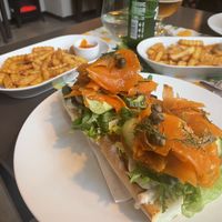 Salmon sandwich  at Vegan Vacation in Bergen