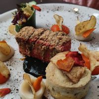 Salmon fillet. Not the best and small portion. at Vegan Vacation in Bergen