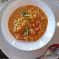 sweet potato and pumpkin risotto at Vegan Vacation in Bergen