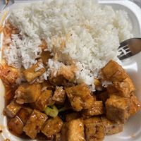 General Tsos Tofu, Steamed rice   at North China in Gatlinburg