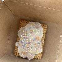 Orange creamsicle pop tart at Grove Tea Lounge in Midland