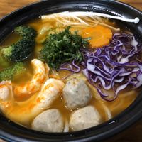 Special spicy soup at Evergreen Vegetarian - DN Branch in Phnom Penh